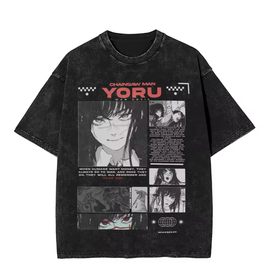 Yoru: War Devil Panel Art — Oversized T-Shirt